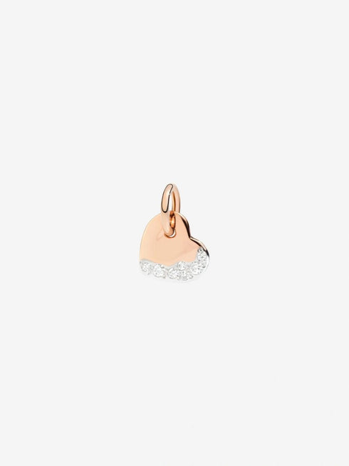 DODODoDo Precious Heart Charm DMB8032HEARSDB09R - 9K Rose Gold with White DiamondsJEWELRYEcecile