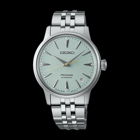 SEIKOSeiko Presage SRPL63J1 'Frozen Mojito' – 34mm Automatic, Mint Green Dial, Diamond IndicesWATCHESEcecile