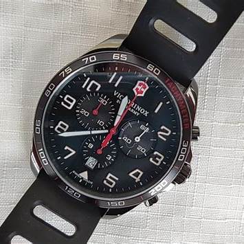 VICTORINOXVictorinox Fieldforce Sport Chrono Men's Watch V241889 – Black Dial, Black Rubber StrapWATCHESEcecile
