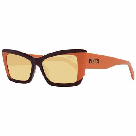 EMILIO PUCCIEmilio Pucci EP0205 5471E Women's Geometric Sunglasses – Red Frame, Brown LensesEYEWEAREcecile