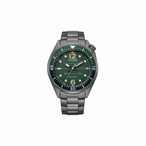 Reloj Citizen Eco-Drive AW1717-81X Hombre - 44mm, caja y pulsera de acero, esfera verde