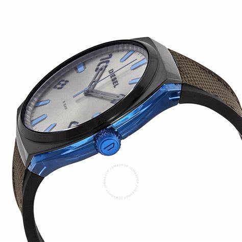 Diesel DZ1885 Stigg Men's Watch - Gray Dial, Black and Gray Nylon Strap