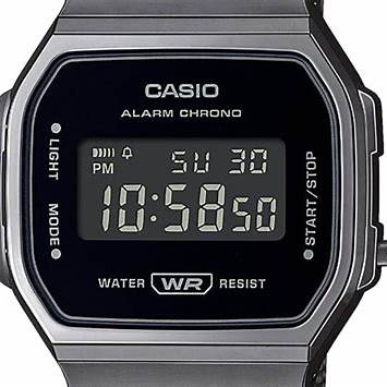 CASIO & VINTAGECasio A168WEMB - 1BEF Vintage Digital Watch - Black Dial, Black Mesh BraceletWATCHESEcecile