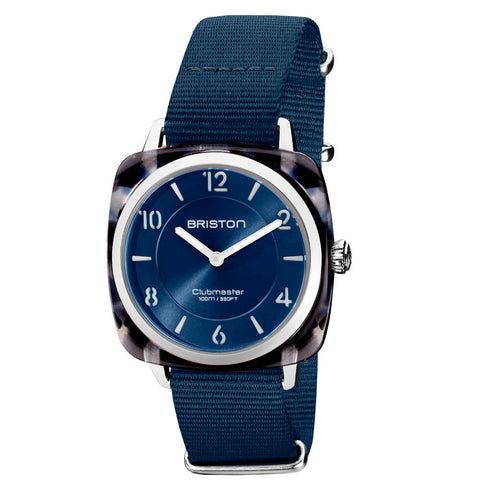 BRISTONBriston Clubmaster Chic 21536.SA.UB.33.NMB Unisex Watch - Blue Dial, NATO StrapWATCHESEcecile