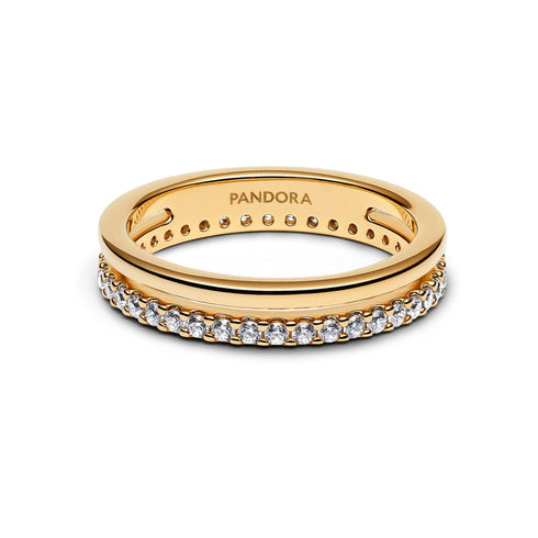 PANDORAPandora 163799C01 - 5Double Band Ring – 14k Gold - Plated Size 54BIJOUXEcecile
