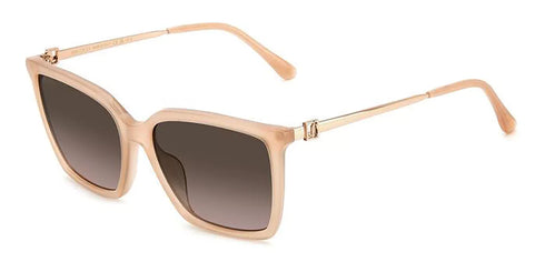 Jimmy Choo TOTTA/G/S FWM/HA Damen-Sonnenbrille - 56mm, Rahmen in transparentem Nude mit braunen Verlaufsgläsern