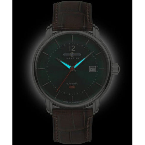 ZEPPELINZeppelin LZ120 Bodensee Automatic 8160 - 4 Men's Watch - Dark Green Dial, Brown Leather StrapWATCHESEcecile