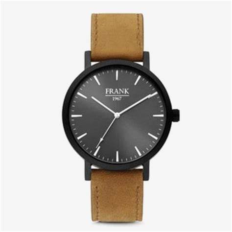 FRANK 1967Frank 1967 7FW - 0007 Men's Watch - Black Leather Strap, Green Dial, 42mmWATCHESEcecile