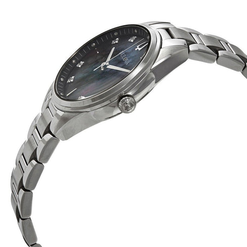 BULOVABulova Sutton 96P198 Women's Watch - Black Mother - of - Pearl Dial, Stainless Steel BraceletWATCHESEcecile