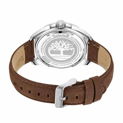 TIMBERLANDTimberland Carrigan Men's Analog - Digital Quartz Watch TDWGB2230602 – Silver Case, Brown Leather StrapWATCHESEcecile