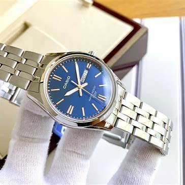 CASIO & VINTAGECasio MTP - 1335D - 2A2VDF Men's Watch - Blue Dial, Stainless Steel BandWATCHESEcecile