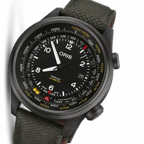 Oris ProPilot Altimeter 79377758734SET - Cassa in carbonio da 47 mm, Altimetro meccanico, automatico