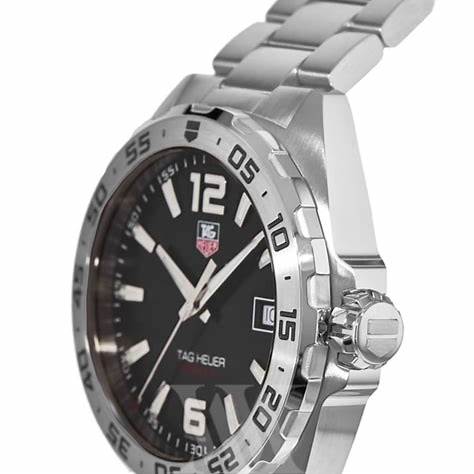 TAG Heuer Formula 1 WAZ1112.BA0875 Herrenuhr - Schwarzes Zifferblatt, Stahlarmband