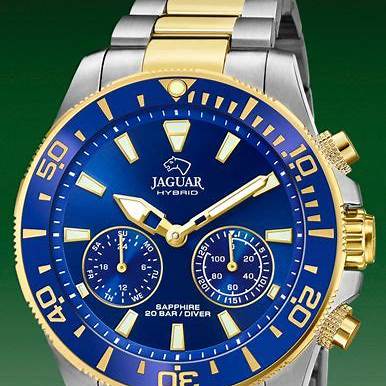 Jaguar Connected J889/1 Men's Hybrid Smartwatch – Two-Tone Stainless Steel, Blue Dial
