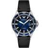Emporio Armani AR11516 Men's Watch – Blue Dial, Black Leather Strap, 42mm