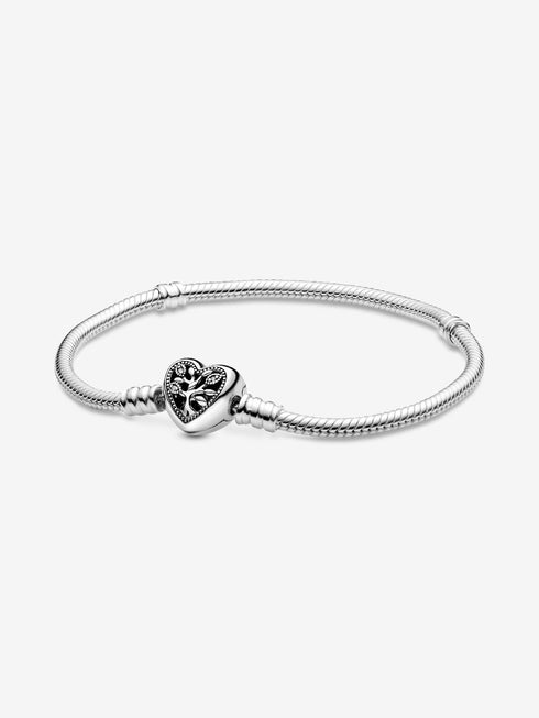PANDORAPandora 598827C01 - 17 Family Tree Heart Clasp Bracelet – Sterling Silver, 17cmBIJOUXEcecile