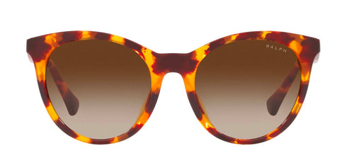 Ralph by Ralph Lauren RA 5294U 5885-13 B 53 Women's Round Sunglasses - Shiny Havana Frame, Brown Gradient Lenses