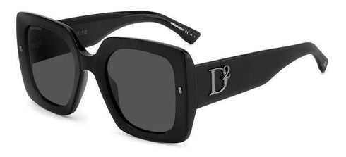 Dsquared2 D2 0063/S Women's Sunglasses – Black Frame, Grey Lenses, 53mm