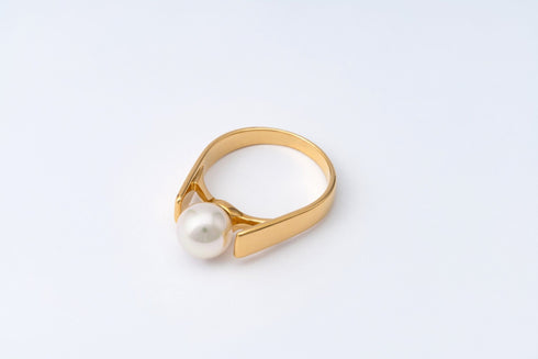MAJORICAMajorica 00199.01.1.913.700.1 Women's Ring – Gold - Plated Silver, 7mm Pearl, Size 17BIJOUXEcecile