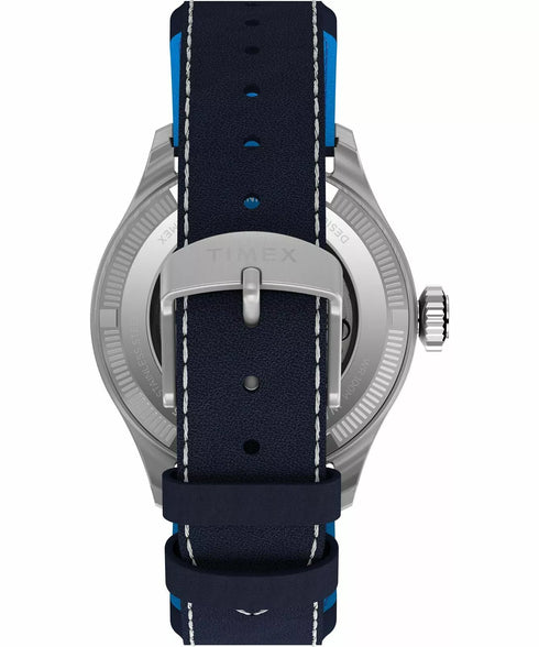Timex TW2Y38800 Men’s “Waterbury × Pan Am” 41mm Automatic Blue-Dial Watch