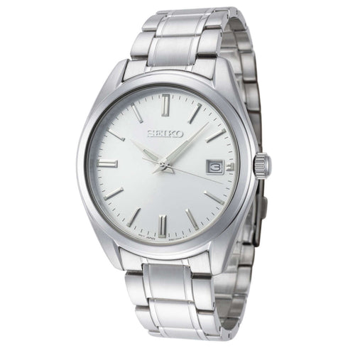 SEIKOSeiko SUR307P1 Men's Quartz Watch - Silver Dial, Stainless Steel BraceletWATCHESEcecile