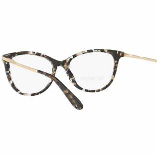 Dolce & Gabbana DG3258 911 54 Lunettes œil de chat pour femme - Cube Black/Gold Frame