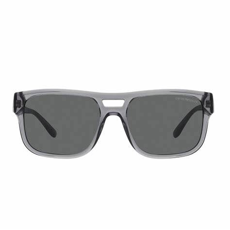 Emporio Armani EA 4197 5029/87 Occhiali da sole da uomo - Montatura grigio trasparente, lenti grigio scuro