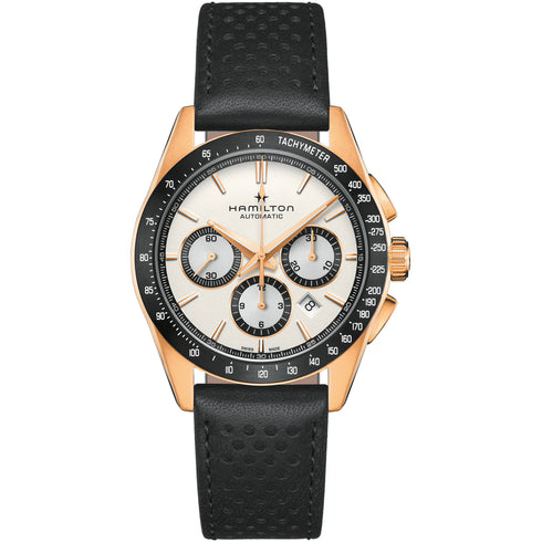 HAMILTONHamilton Jazzmaster Performer Auto Chrono H36626710 - 42mm Rose Gold PVD, White DialWATCHESEcecile