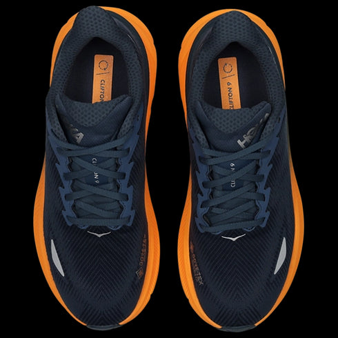 Hoka Clifton 9 Noir Orange Femme