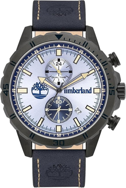 TIMBERLANDTimberland Dunford TBL16003JYU/08 Men's 46mm Blue Dial Quartz Watch, Leather StrapWATCHESEcecile