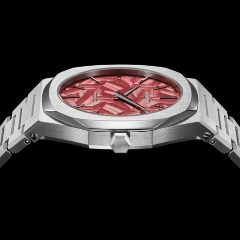 D1 MILANOD1 Milano UTBJ33 Ultra Thin Watch – Red Textured Dial, 40mm Stainless SteelWATCHESEcecile