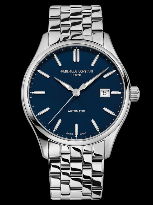 FREDERIQUE CONSTANTFrederique Constant Classics Index Automatic FC - 304NN5B6B Men's Watch - Blue Dial, Stainless Steel Case and BraceletWATCHESEcecile