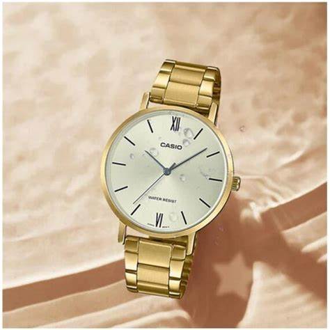 CASIO & VINTAGECasio LTP - VT01G - 9BUDF Women's Gold - Tone Analog Watch – Champagne DialWATCHESEcecile