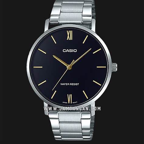 CASIO & VINTAGECasio MTP - VT01D - 1BUDF Men's Stainless Steel Watch – Black DialWATCHESEcecile