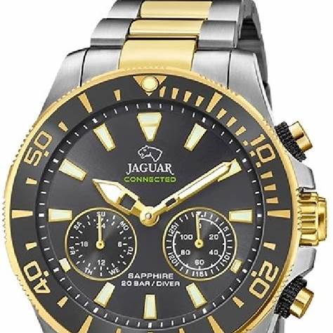 Jaguar Connected J889/4 Men's Hybrid Smartwatch – Two-Tone Stainless Steel, Gray Dial