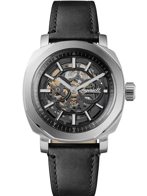 INGERSOLL 1892Ingersoll Outrider Automatic Men's Watch I16401 - Black Dial, Leather StrapWATCHESEcecile