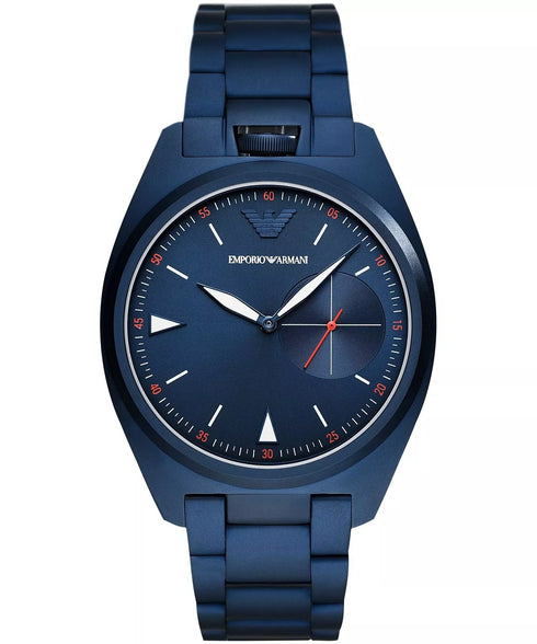 Emporio Armani AR11309 “Nicola” Men’s Watch – All-Blue Stainless Steel, 43 mm