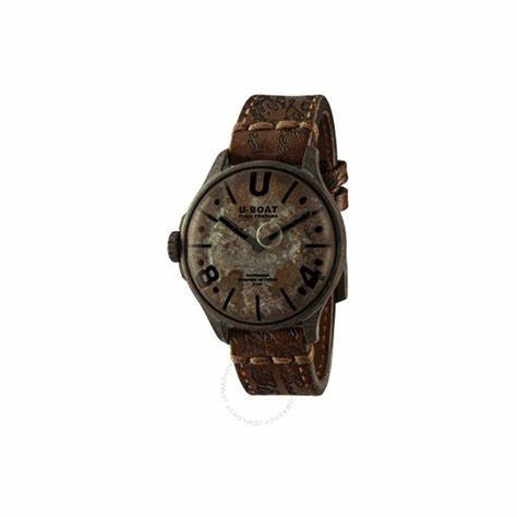 U - BOATU - Boat Darkmoon Unico 9600/A Men's Watch – 44mm Bronze PVD, Swiss Quartz, Leather StrapWATCHESEcecile