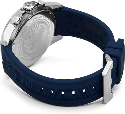 TIMBERLANDTimberland Boxford TBL15253JS/03P Men's 48mm Blue Dial Chronograph Watch, Blue Silicone StrapWATCHESEcecile