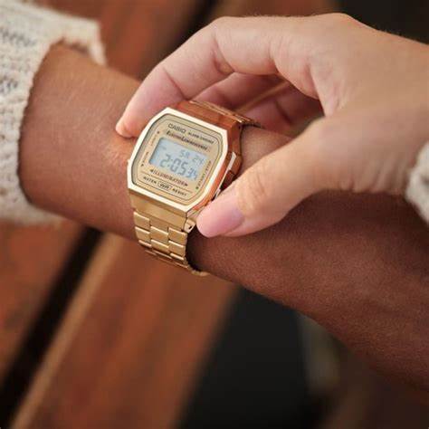 CASIO & VINTAGECasio Vintage A158WEGV - 9AEF Unisex Digital Watch – Gold and GreenWATCHESEcecile