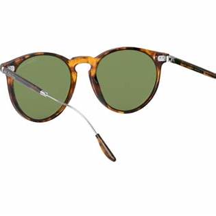 Ralph Lauren RL 8181P 5249/4E Unisex Sunglasses - Antique Havana Frame with Green Lenses