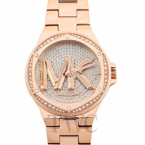 Michael Kors Lennox MK7230 Reloj de señora - Oro rosa, esfera con logo pavé