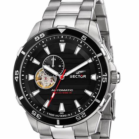 Sector ADV2500 R3223243001 Herren-Automatikuhr - Edelstahl, schwarzes Zifferblatt