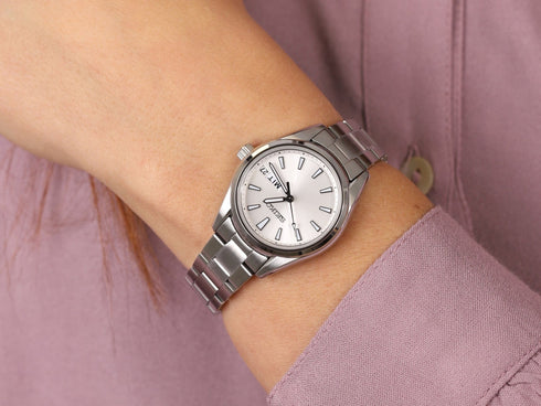 SEIKOSeiko SUR349P1 Women's Quartz Watch - Silver Dial, Day - Date, Stainless Steel BraceletWATCHESEcecile