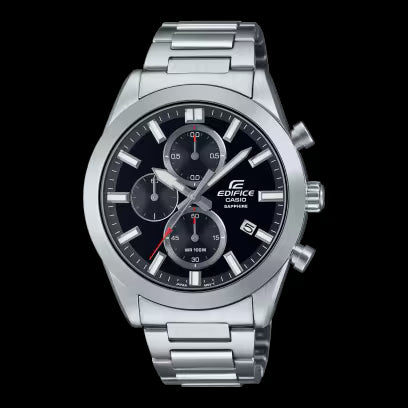 Casio Edifice EFB-710D-1AVUEF Men's Stainless Steel Chronograph Watch with Black Dial