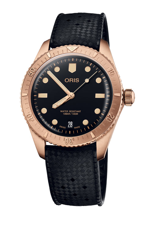 Oris Divers Sixty-Five Cotton Candy Sepia 38 mm - Cassa in bronzo, quadrante nero, automatico
