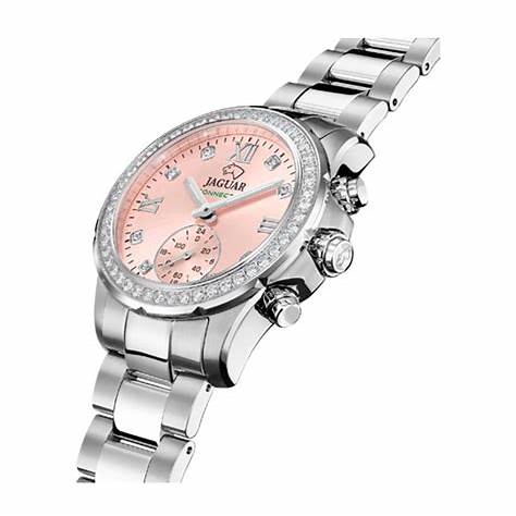 JAGUARJaguar Connected J980/2 Women's Hybrid Smartwatch – Stainless Steel with Pink DialWATCHESEcecile