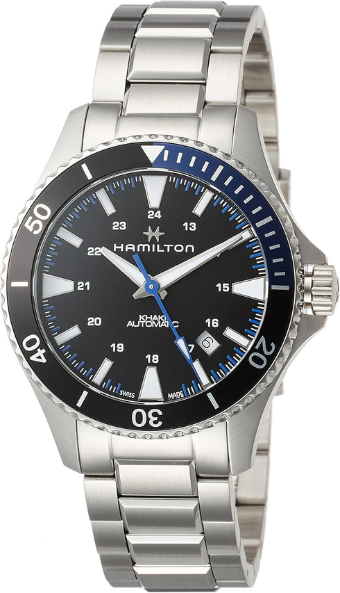 Hamilton Khaki Navy Scuba Auto H82315131 - 40mm Edelstahl, schwarzes Zifferblatt, automatisches Uhrwerk