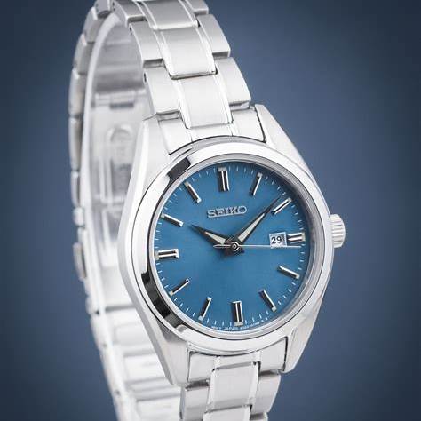 SEIKOSeiko SUR531P1 Women's Quartz Watch - Blue Sunray Dial, Stainless Steel BraceletWATCHESEcecile