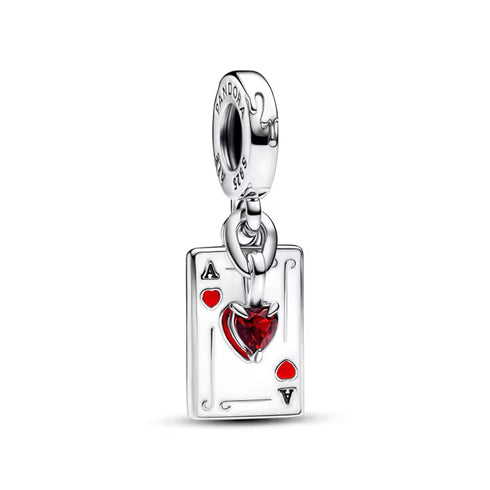 PANDORAPandora 793420C01 Disney Villains Queen of Hearts Double Dangle Charm - Sterling Silver with Red Enamel and Man - Made CrystalBIJOUXEcecile